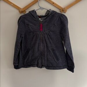 Tea Collection Zip Up Hoodie Denim Style Blue Girls Size 5